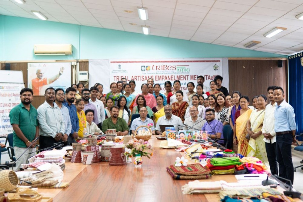 Participants of the Tribal Artisans Empanelment Mela held in Guwahati.